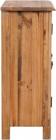 tömör újrahasznosított fenyőfa kisszekrény 59 x 32 x 80 cm