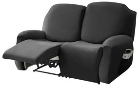Relax Fotel Huzat (bársonyos, 2 üléses, fekete, rugalmas)