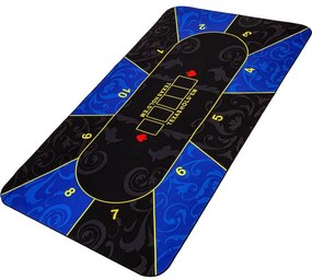 GamesPlanet® Póker asztallap XXL 160 x 80 cm kék