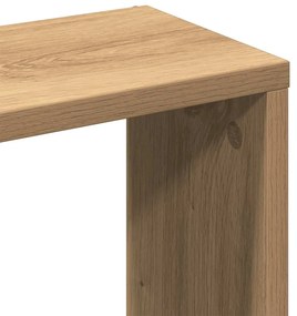 kézműves tölgyfa fali polc 36 x 16 x 90 cm redőzött fa