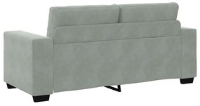 világosszürke bársony loveseat kanapé 140 cm