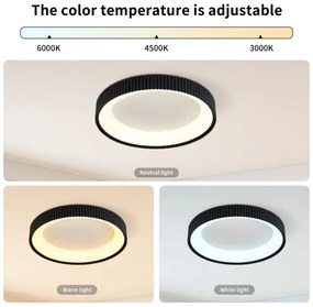 Brilagi - FALCON MODERN LED dimmelhető mennyezeti lámpatest LED/30W/230V 40 cm fekete +távirányító