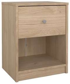 Természetes színű éjjeliszekrény tölgyfa dekorral May - Tvilum