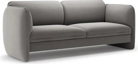 Sötétszürke bársony kanapé 204 cm Georgia – Micadoni