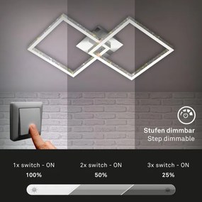 Briloner 3751-019 - LED Dimmelhető mennyezeti lámpa FRAME LED/20W/230V króm
