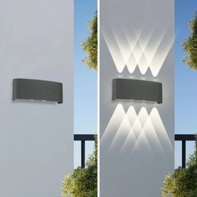 Brilagi - FLAREBOX LED/8W/230V kültéri fali lámpa, antracit, IP65