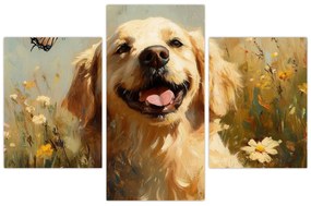 Kép - Boldog kutyus (90x60 cm)