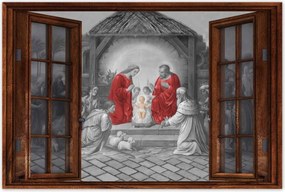 Poszterek 120x80 Szent család piros