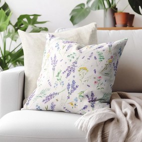 Goldea díszpárnahuzat valencia - levendulás kert 40 x 40 cm