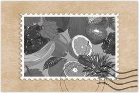 Poszterek 60x40 Citrus szürke Gyümölcsök