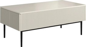 Nicole dohányzóasztal 120 cm fiókokkal - kasmír / fekete lábak