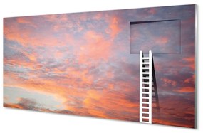 Üvegképek Létra naplemente ég 120x60cm