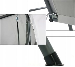 Kerti hinta 170 x 110 x 153 cm - világosszürke