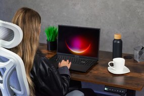 Elektromosan állítható magasságú íróasztal ülő-/állómunkához 120x60 cm barna LVN System Control+