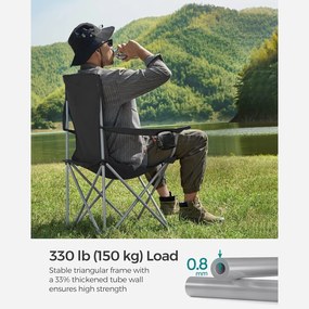 Összecsukható kempingszék 2 darabos szett, pohártartóval