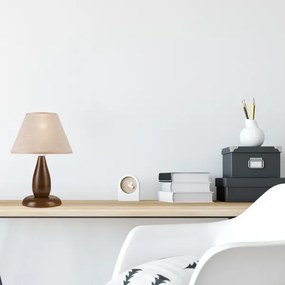 Asztali lámpa PERA 1xE27/60W/230V sötét barna/bükkfa
