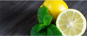 Citrom és a menta az asztalon képe (120x50 cm)