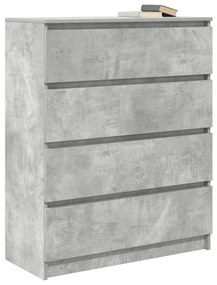 betonszürke szerelt fa tálalószekrény 80x35x99 cm