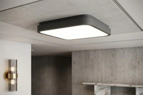 Brilagi - ZENNA LED fürdőszobai mennyezeti lámpa 24W/230V 34,5x34,5 cm IP44 antracit