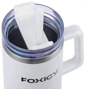 Autós thermo bögre szívószállal 1200 ml fehér