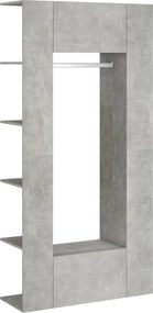vidaXL 2 db betonszürke szerelt fa előszobaszekrény