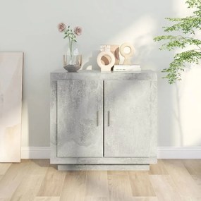 betonszürke szerelt fa tálalóasztal 80 x 40 x 75 cm