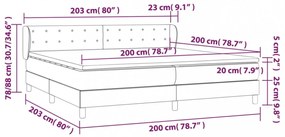 sötétbarna szövet rugós ágy matraccal 200 x 200 cm