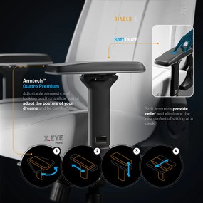 Fehér Gamer Szék Diablo X.Eye Prime Ghosted White