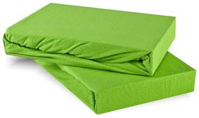 EMI zöld 100% pamutjersey gumis lepedő: Kiságy 60 x 120 cm