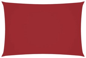 piros téglalap alakú oxford-szövet napvitorla 2,5 x 4,5 m