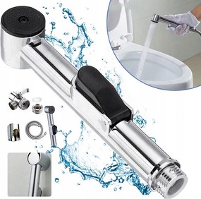 Falra Szerelhető Bidé Csaptelep Szett, Tömlővel És Akasztóval