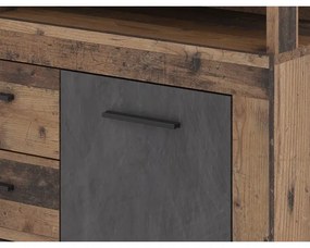 RUNA komód sötétbarna/antracit