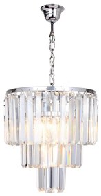 Brilagi - LED Kristály csillár láncon MOZART 4xE14/40W/230V fényezett króm