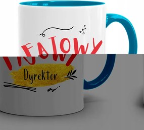 Igazgatónak Kék Vagány Igazgató Bögre fényképes nyomtatással