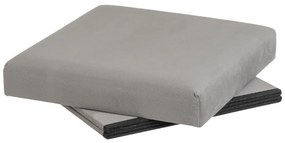 Világosszürke bársony puff Estela – Casa Selección