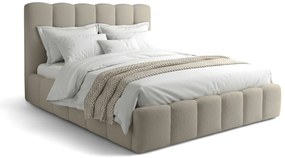 Aura kárpitozott ágy ágyneműtartóval 160x200 cm - bézs Quelle 05 bouclé
