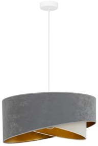 Brilagi - LED Csillár zsinóron LYRA 1xE27/15W/230V szürke/krémes/arany