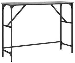 szürke sonoma színű szerelt fa tálalóasztal 100x32x75 cm