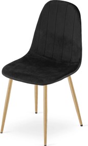 Étkezőszék PADVA VELVET, fekete