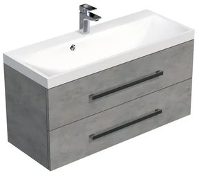 SAT Cube Way Fürdőszobaszekrény mosdóval 100x53x40 cm beton CUBE2100ZBE