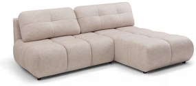 Lerio ágyazható jobbos sarokkanapé - világos bézs vízlepergető kötött szövet Blur 02