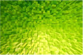 Sárgászöld kockák képe (90x60 cm)