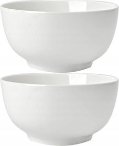 Nagy Kerámia Leveses Tál Fehér Porcelán Japandi 2DB