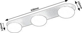 Rabalux 71460 - Mennyezeti lámpa GLOWBELLS 3xG9/25W/230V 63x13,5 cm