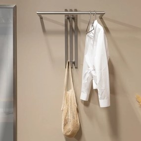 Ezüstszínű fém fali fogas 65 cm Senza – Spinder Design