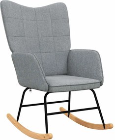 vidaXL világosszürke szövet hintaszék