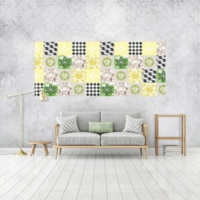 Fotótapéta Geometrikus virágok absztrakt eklektikus minta 250x104 +ragasztó