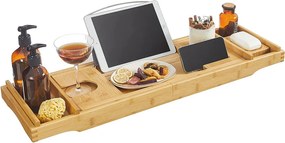 Bambusz fürdokádra helyezhető tálca 75-109 cm