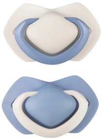 Canpol Babies 2 db-os szimmetrikus szilikon cumi készlet, 0-6 m +, TISZTA SZÍN kék