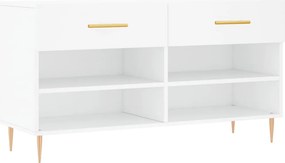 vidaXL fehér szerelt fa cipőpolc 102x35x55 cm